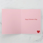 Happy Valentines Day Wire Fox Terrier Dog Roze Kaart (Binnen)