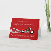 Happy Valentine's Day with motorbike for biker Feestdagen Kaart (Voorkant)