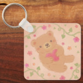 Happy Valentine's Day with Teddy Bear Sleutelhanger (Voorkant)