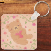Happy Valentine's Day with Teddy Bear Sleutelhanger (Achterkant)