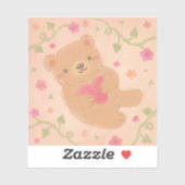Happy Valentine's Day with Teddy Bear Sticker (Vel)
