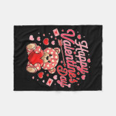 Happy Valentines Day Women Cute Bear Valentine Hea Fleece Deken (Voorkant (Horizontaal))