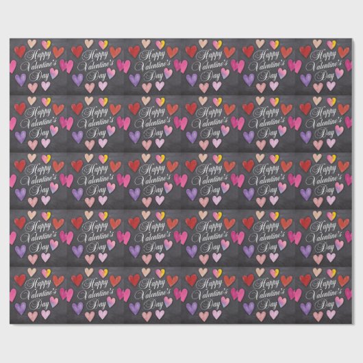 Happy Valentine's Day Wrapping Paper Cadeaupapier (Vlak)