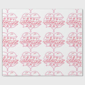 Happy Valentine's Day Wrapping Paper Cadeaupapier (Vlak)