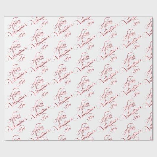Happy Valentine's Day Wrapping Paper Cadeaupapier (Vlak)