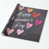 Happy Valentine's Day Wrapping Paper Cadeaupapier (Uitgerold)