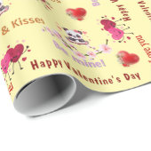 Happy Valentine's Day Wrapping Paper Couple Hearts Cadeaupapier (Rol Hoek)