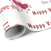 Happy Valentine's Day Wrapping Paper Couple Hearts Cadeaupapier (Rol Hoek)