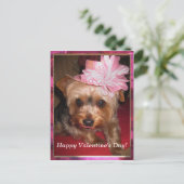 Happy Valentines Day Yorkie Feestdagenkaart (Staand voorkant)