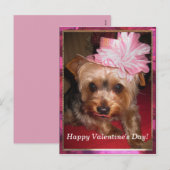 Happy Valentines Day Yorkie Feestdagenkaart (Voorkant / Achterkant)