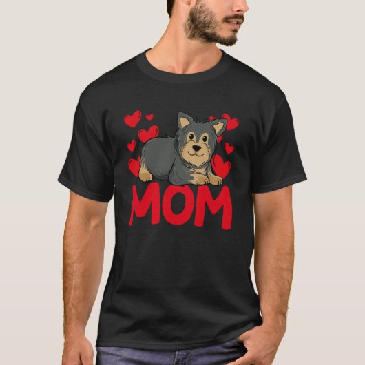 Happy Valentine's Day Yorkshire Mom Mothers Day Va T-shirt (Voorkant)