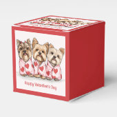 Happy Valentines Day Yorkshire Terrier Honden Bedankdoosjes (Voorkant Zijde)