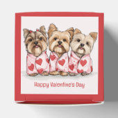 Happy Valentines Day Yorkshire Terrier Honden Bedankdoosjes (Bovenkant)