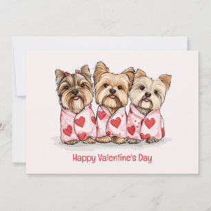 Happy Valentines Day Yorkshire Terrier Honden Feestdagenkaart