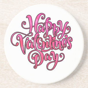 Happy Valentine's Day Zandsteen Onderzetter