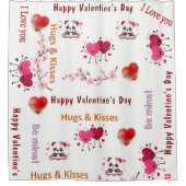 Happy Valentine's DayShower Curtain, Couple Hearts Douchegordijn (Voorkant)