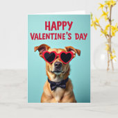 Happy Valentines Dog Card Kaart (Gele Bloem)