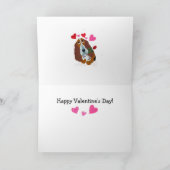 Happy Valentine's Dog & Cat Folded Greeting Card Kaart (Binnen)