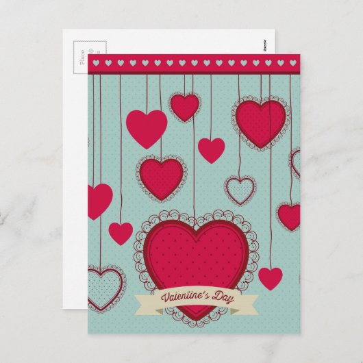 happy valentines feestdagenkaart (Voorkant / Achterkant)