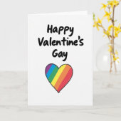 Happy Valentines Gay Card Kaart (Gele Bloem)