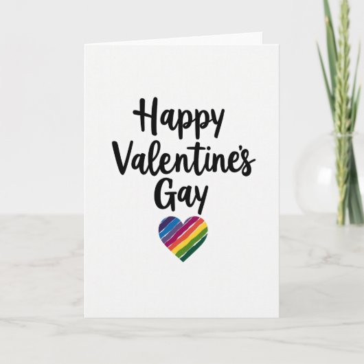 Happy Valentines Gay Pride Card Kaart (Voorkant)