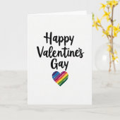 Happy Valentines Gay Pride Card Kaart (Gele Bloem)