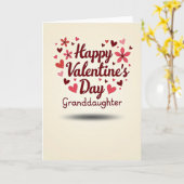Happy Valentines Granddaughter Card Kaart (Gele Bloem)