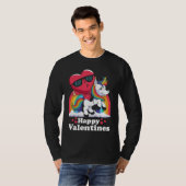 Happy Valentines Heart Unicorn T-shirt (Voorkant volledig)
