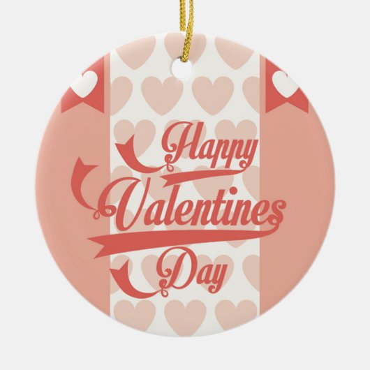 happy valentines keramisch ornament (Voorkant)