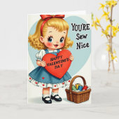 Happy Valentines Sew Nice Card Kaart (Gele Bloem)