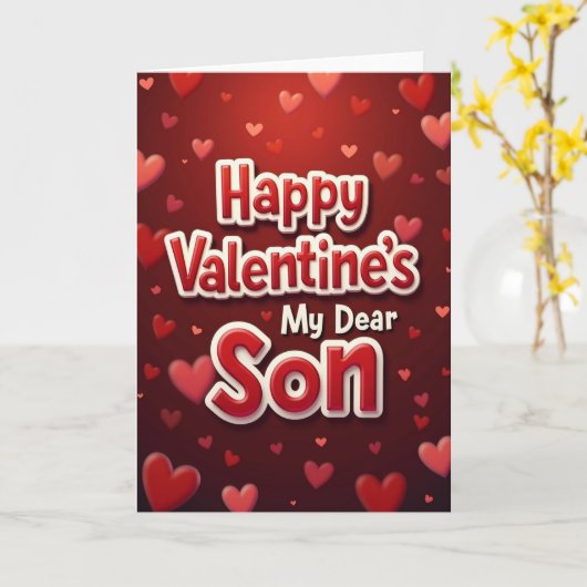 Happy Valentines Son Card Kaart (Gele Bloem)