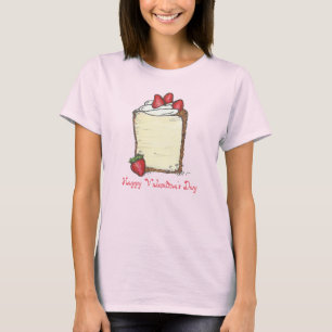 Happy Valentin's Day Angel Food Cake Foodie T-shir T-shirt