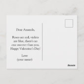 Happy Valentin's Day Cute Sloth Briefkaart (Achterkant)