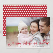 Happy Valentin's Day Hearts-fotokaart Feestdagenkaart (Voorkant / Achterkant)
