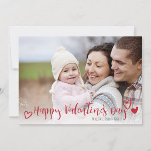 Happy Valentin's Day Hearts-fotokaart Feestdagenkaart