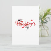 Happy Valentin's Day Invitation Greet Kaarten (Staand voorkant)