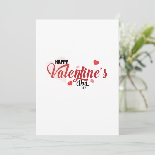 Happy Valentin's Day Invitation Greet Kaarten (Staand voorkant)