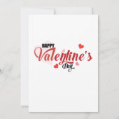 Happy Valentin's Day Invitation Greet Kaarten (Achterkant)