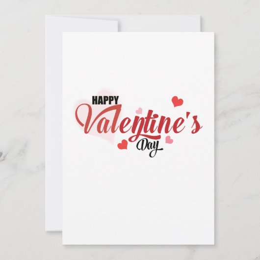 Happy Valentin's Day Invitation Greet Kaarten (Achterkant)