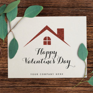 Happy Valentin's Day Real Estate House Briefkaart