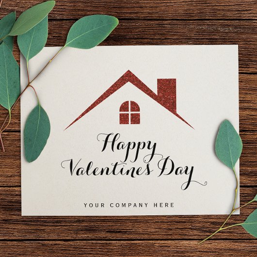 Happy Valentin's Day Real Estate House Briefkaart
