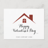 Happy Valentin's Day Real Estate House Briefkaart (Voorkant)