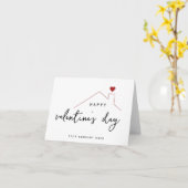 Happy Valentin's Day Real Estate House Kaart (Gele Bloem)