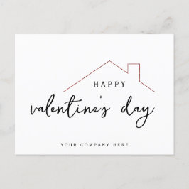 Happy Valentin's Day Realty House Briefkaart