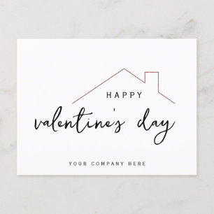 Happy Valentin's Day Realty House Briefkaart