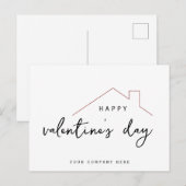 Happy Valentin's Day Realty House Briefkaart (Voorkant / Achterkant)