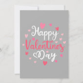 Happy Valentin's Day Script Text Hearts Feestdagenkaart (Voorkant)
