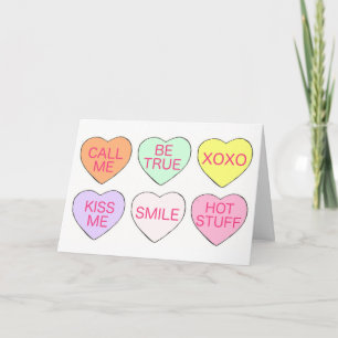 Happy Valentin's Day Snoep Conversation Hearts Feestdagen Kaart