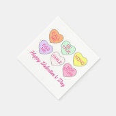 Happy Valentin's Day Snoep Conversation Hearts Servetten (Hoek)