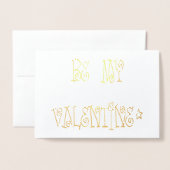 Happy Valentin's Day Swirly Font toevoegen Foto en Folie Kaarten (Voorkant met envelop)